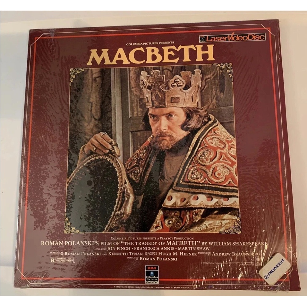 Macbeth Laserdisc Roman Polanski Jon finch‎